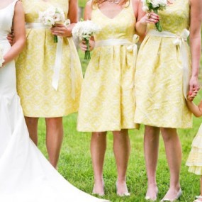 4 women and 1 little girl in wedding